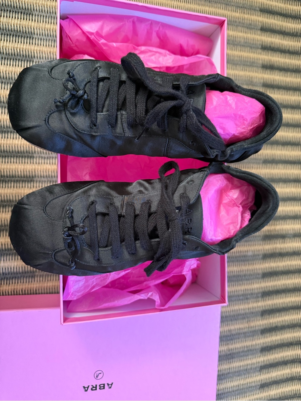Black Satin Sneakers
